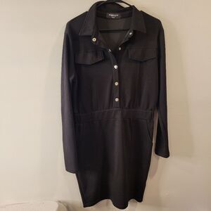 Rebdolls Black Long Sleeves Dress Size Large